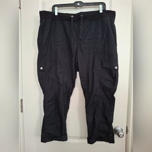 Torrid Sz 1 NWOT Black Cargo Jogger Pants - Drawstring Waist